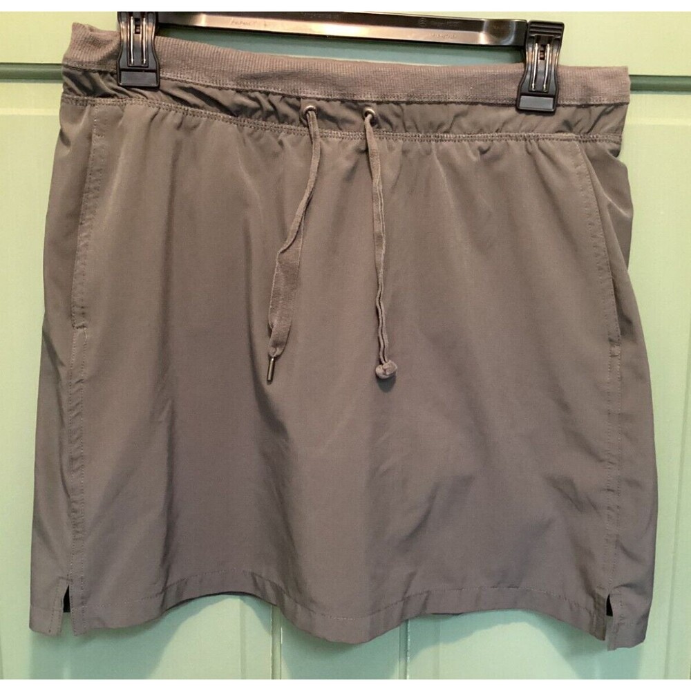 Green Tea Women's Size Small Gray Drawstring Elastic Waist Pull-on Skort Skirt